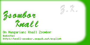 zsombor knall business card